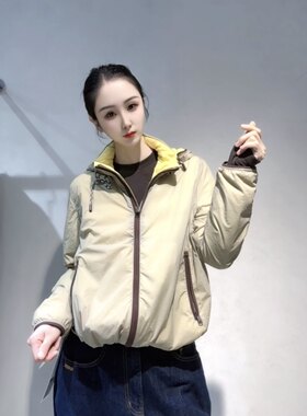 南油 鹅绒服 羽绒服正反两穿秋冬季轻薄排骨休闲羽绒服宽松户外
