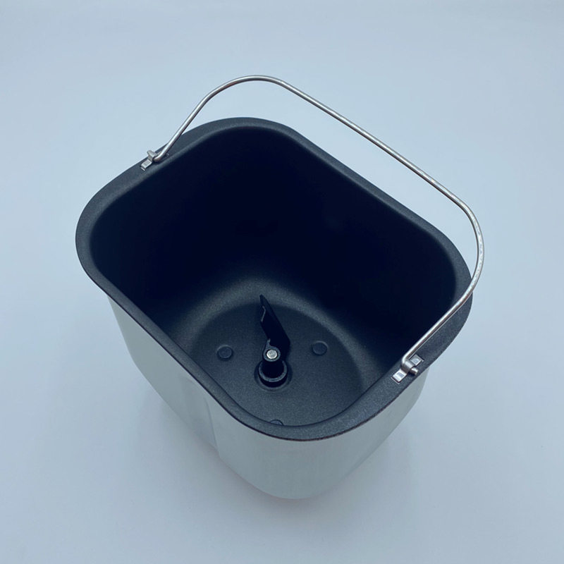 跨境家用面包机内胆桶搅拌面包桶配件黑色不粘涂层