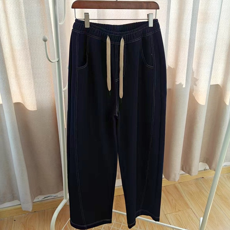 春夏薄款深蓝弯刀裤高腰显瘦阔腿裤女高腰宽松休闲香蕉牛仔裤显瘦,女装/女士精品,休闲裤,淘宝优惠券,粉丝福利购,淘宝优惠卷