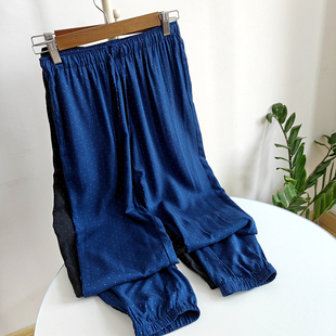 子束口裤 人棉家居裤 居家宽松透气春夏棉绸裤 长裤 女士绵绸睡裤