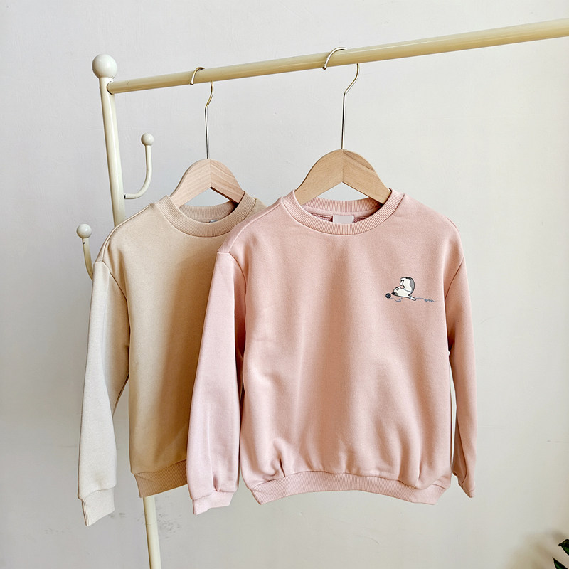 纯棉毛圈卫衣儿童春秋季外套男女童圆领套头运动休闲纯色简约,童装/婴儿装/亲子装,卫衣/绒衫,淘宝优惠券,粉丝福利购,淘宝优惠卷