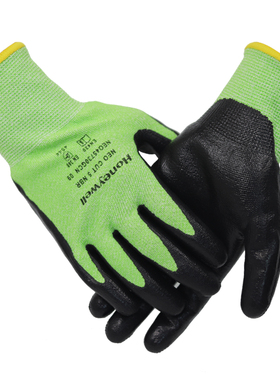 霍尼韦尔NEO45730丁腈涂层5级防割手套防刺防划伤耐油耐磨防滑