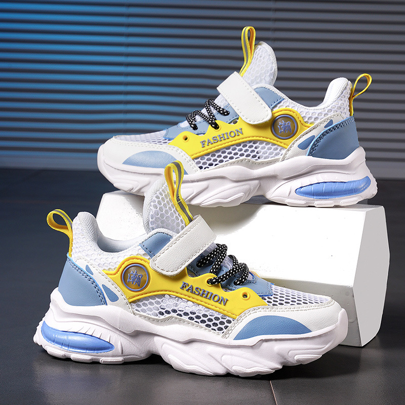 男童鞋子春秋季新款透气网面运动鞋儿童软底中大童跑步鞋男孩网鞋