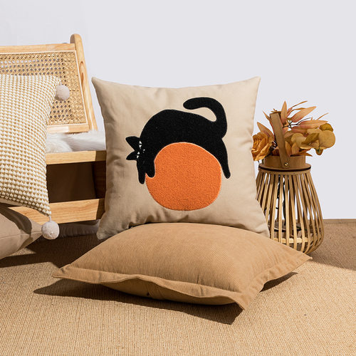 现货批发简约ins风客厅沙发抱枕靠垫美式民宿样板房床头靠背腰枕