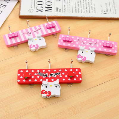 创意卡通可爱卧室浴室门后毛巾挂无痕挂钩粘胶免打孔三联一排