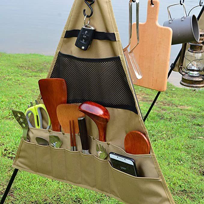 户外餐具收纳便携式露营野炊炊具室外烧烤置物Tableware Bag
