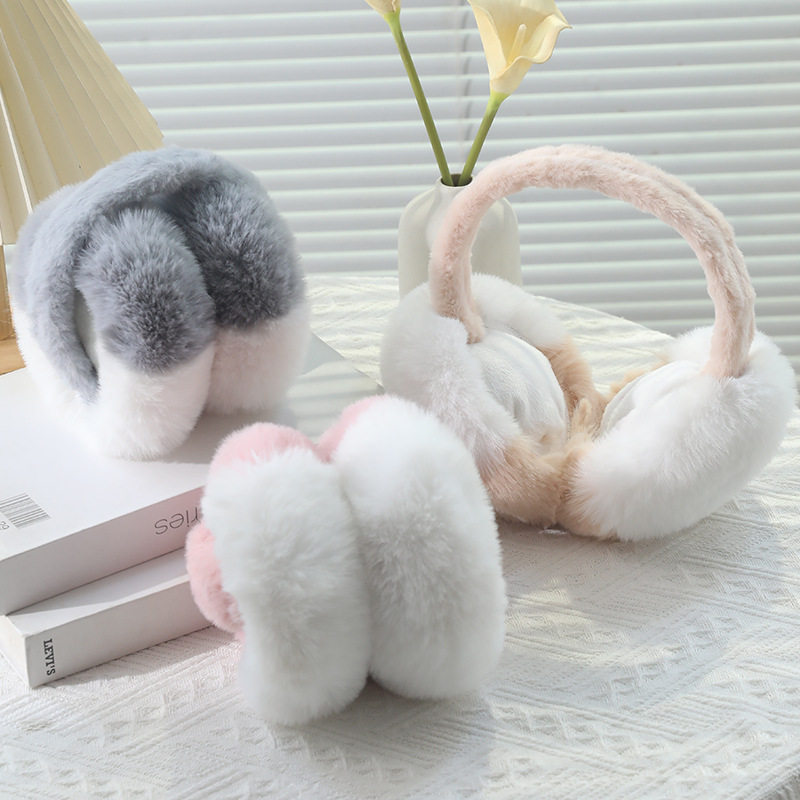 毛绒耳罩冬季男士女士耳套滑雪保暖耳暖冬季配件耳包通用双色耳罩