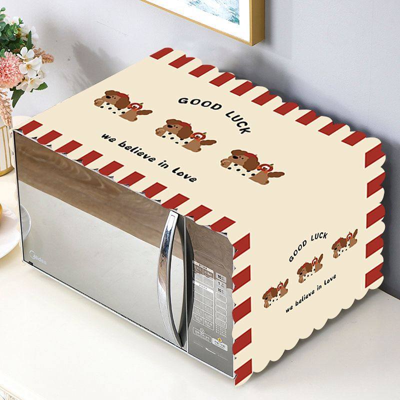 微波炉罩通用盖巾防油布艺盖布洗衣机北欧简约烤箱罩冰箱防尘罩