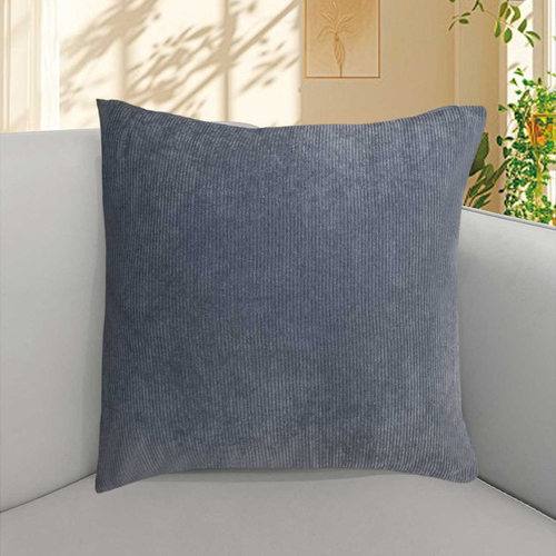 细条纹灯芯绒抱枕套办公室靠垫套现代沙发靠背垫简约腰靠纯色床头