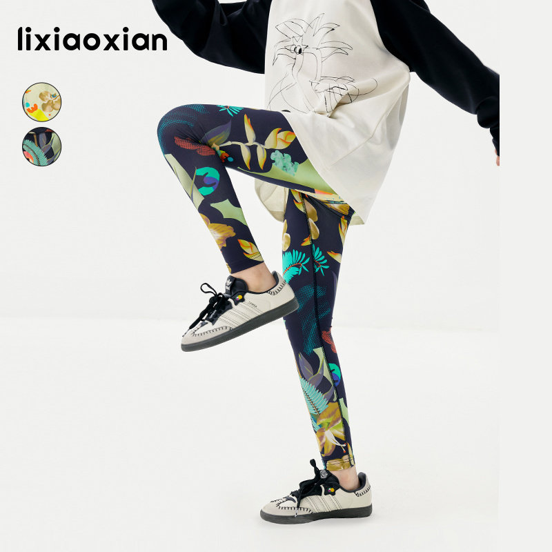 梨小闲女童春秋季外穿瑜伽打底裤