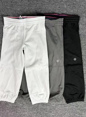 美国专业棒垒球七分裤弹力防滑比赛训练运动儿童女孩青少年黑白灰