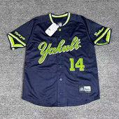 日本职棒燕子队棒球服棒球衣球员版 球迷服男女青少年藏青专业