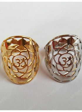 几何花形立方体指环 戒指 不锈钢饰品