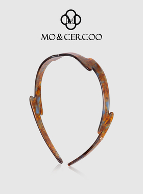 Mo&Cercoo玳瑁拼接发箍不规则时尚高级感百搭发饰日常头箍发卡子