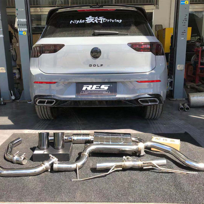 4t改装升级res中尾段电子阀门排气管双边单出 不锈钢