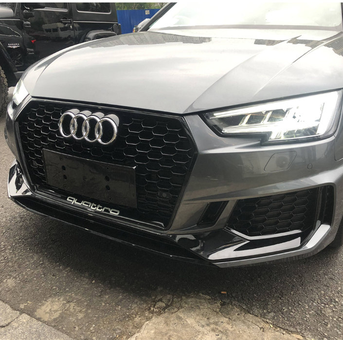 新款奧迪A4L allroad改裝升級RS4前杠 奧迪A4L旅行RS4前杠包圍