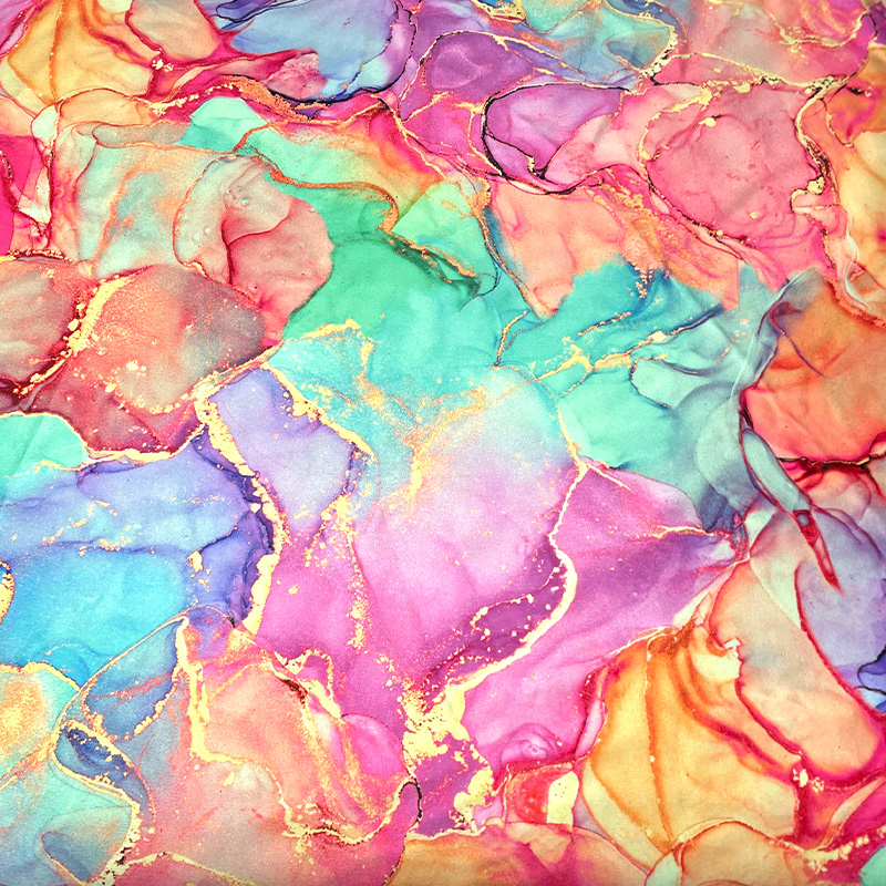 莱卡布独特数码印花面料高弹力布四面弹面料柔软舒适泳衣莱卡面料