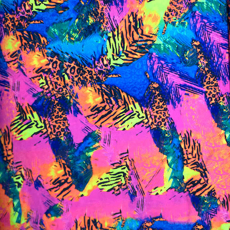 莱卡布数码印花独特的印花高弹力四面弹布力泳衣内衣内裤料莱卡布