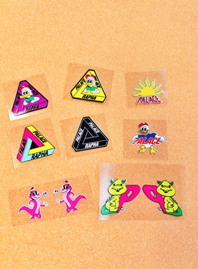 RAPHA英孚EF车队PALACE联名文化创意公路自行车水贴纸