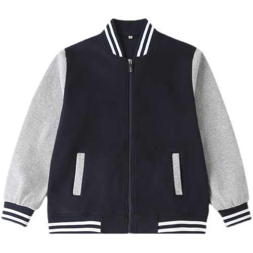 兰诗同款小学生校服春秋套装英伦棒球服园服拉链拼浅灰运动上衣