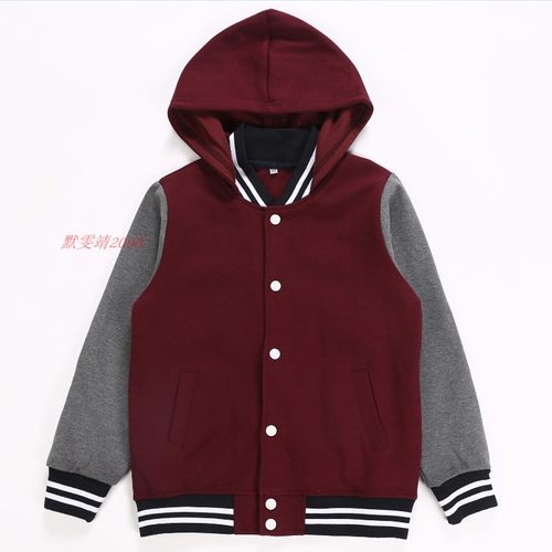 伊顿学生校服同款成贤街小学运动装儿童卫衣枣红色连帽上衣12Y005