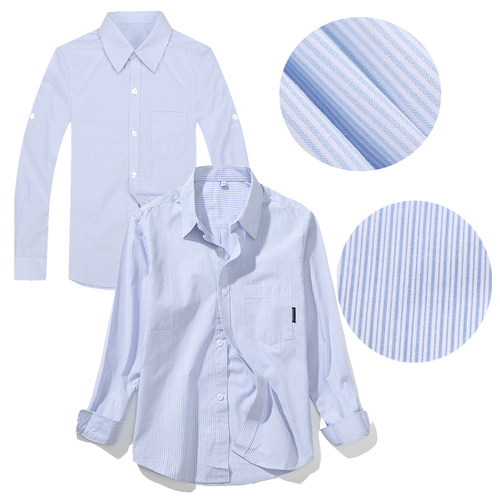 蓝色纯棉春秋英伦风校服国际同款
