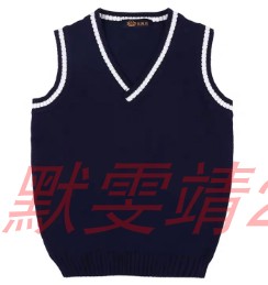 儿童背心棉针织衫女童男童套头学院派校服园服