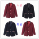 英伦学院外套秋装 伊顿兰诗同款 春秋藏青西服枣红色校服男女童西装