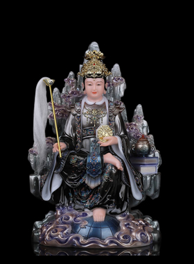 汉白玉地母娘娘神像坐山地姥元君摆件后土夫人虚空地母家居工艺品