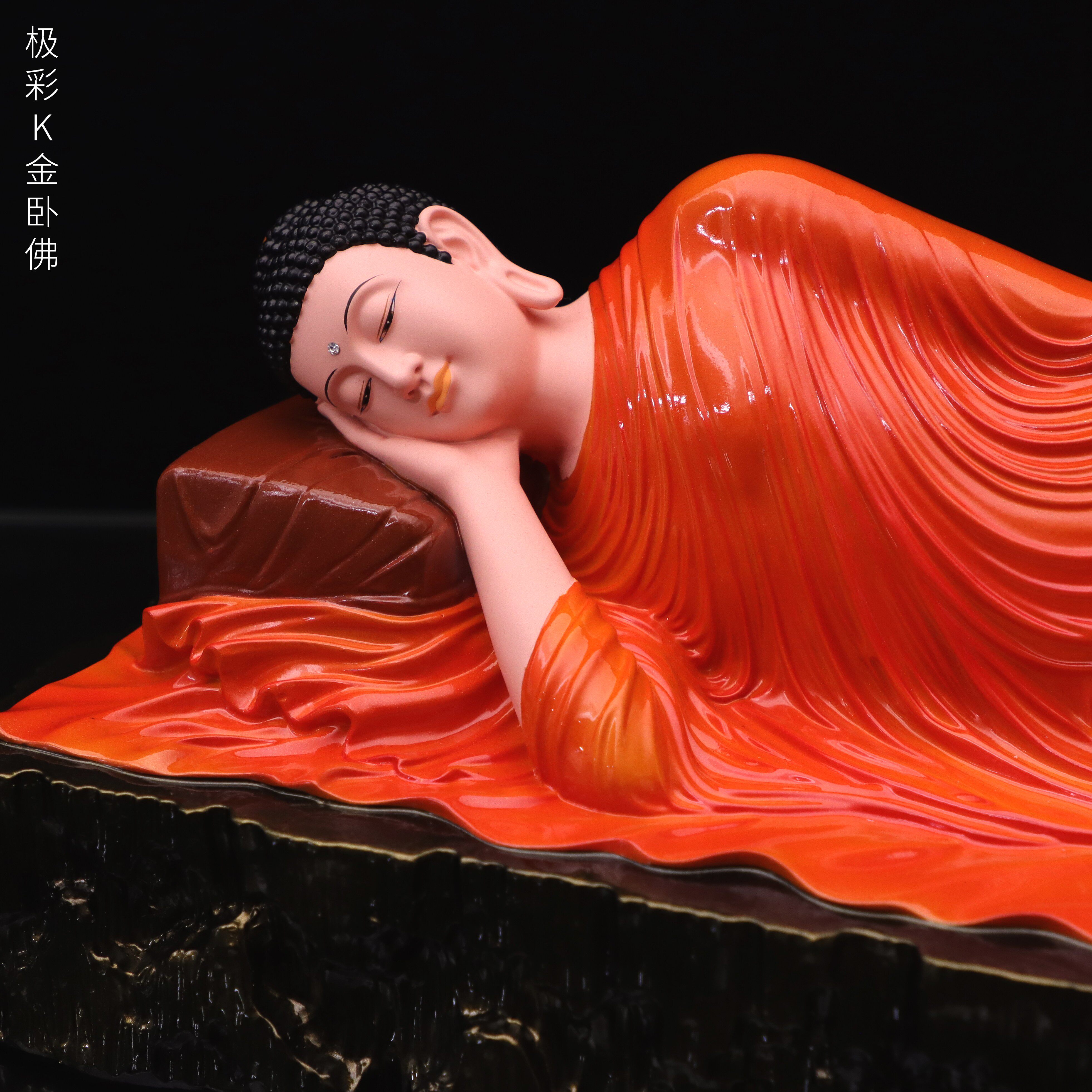 释迦牟尼佛像如来阿弥陀佛树脂摆件新中式家居玄关桌面装饰品卧佛