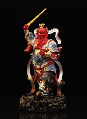 树脂王灵官中式居家桌面人物摆件