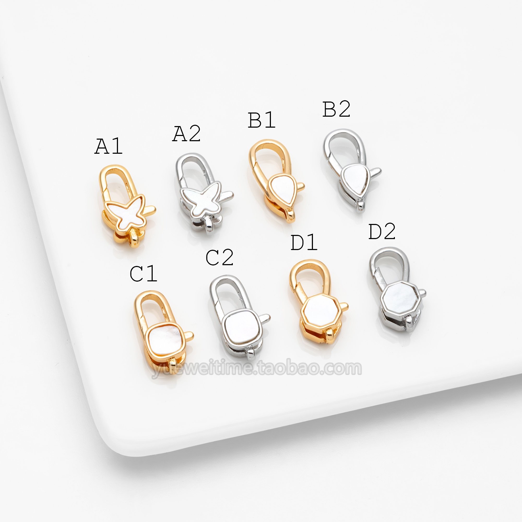 贝壳蝴蝶/水滴/龙虾弹簧扣 铜镀真金 手工diy饰品配件 半成品材料,饰品/流行首饰/时尚饰品新,其他DIY饰品配件,淘宝优惠券,粉丝福利购,淘宝优惠卷
