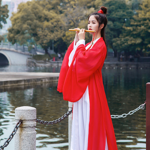 汉服女夏东方不败林青霞同款红色