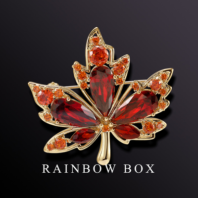 欧美奥地利水晶男女枫叶胸针别针