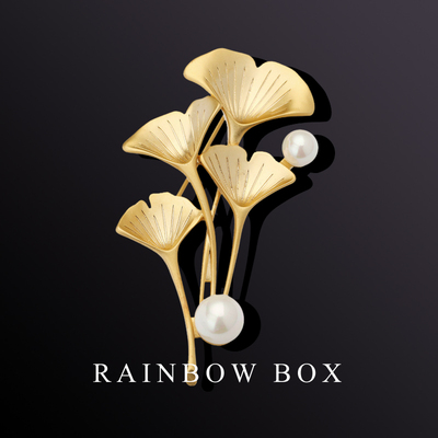 珍珠银杏胸针胸花别针高档别针