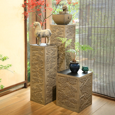 新中式祥云展示柱室内客厅