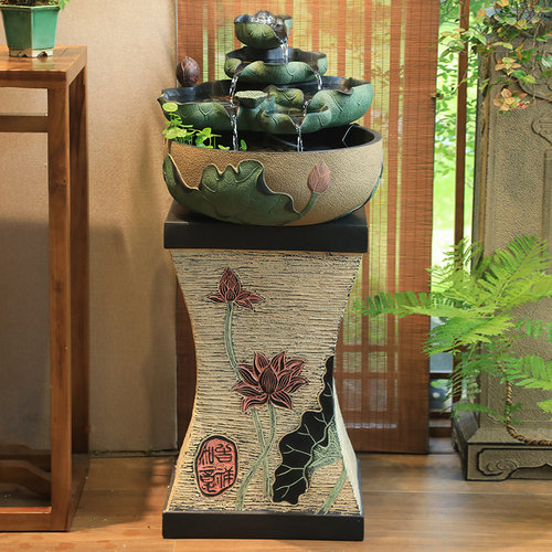 创意喷泉流水摆件招财客厅桌面