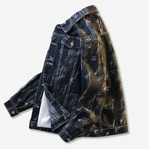 春秋季翻领牛仔外套男生2