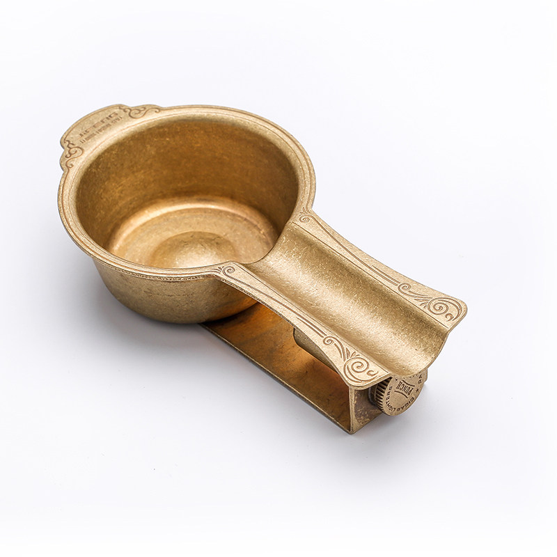 雪茄进口烟灰缸金属不锈钢大号复古铜烟槽带雪茄烟钻孔刀 灭烟器