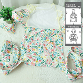 纯棉广东传统婴儿背带四爪后背纯棉男女宝宝哄睡神器老式 背巾228