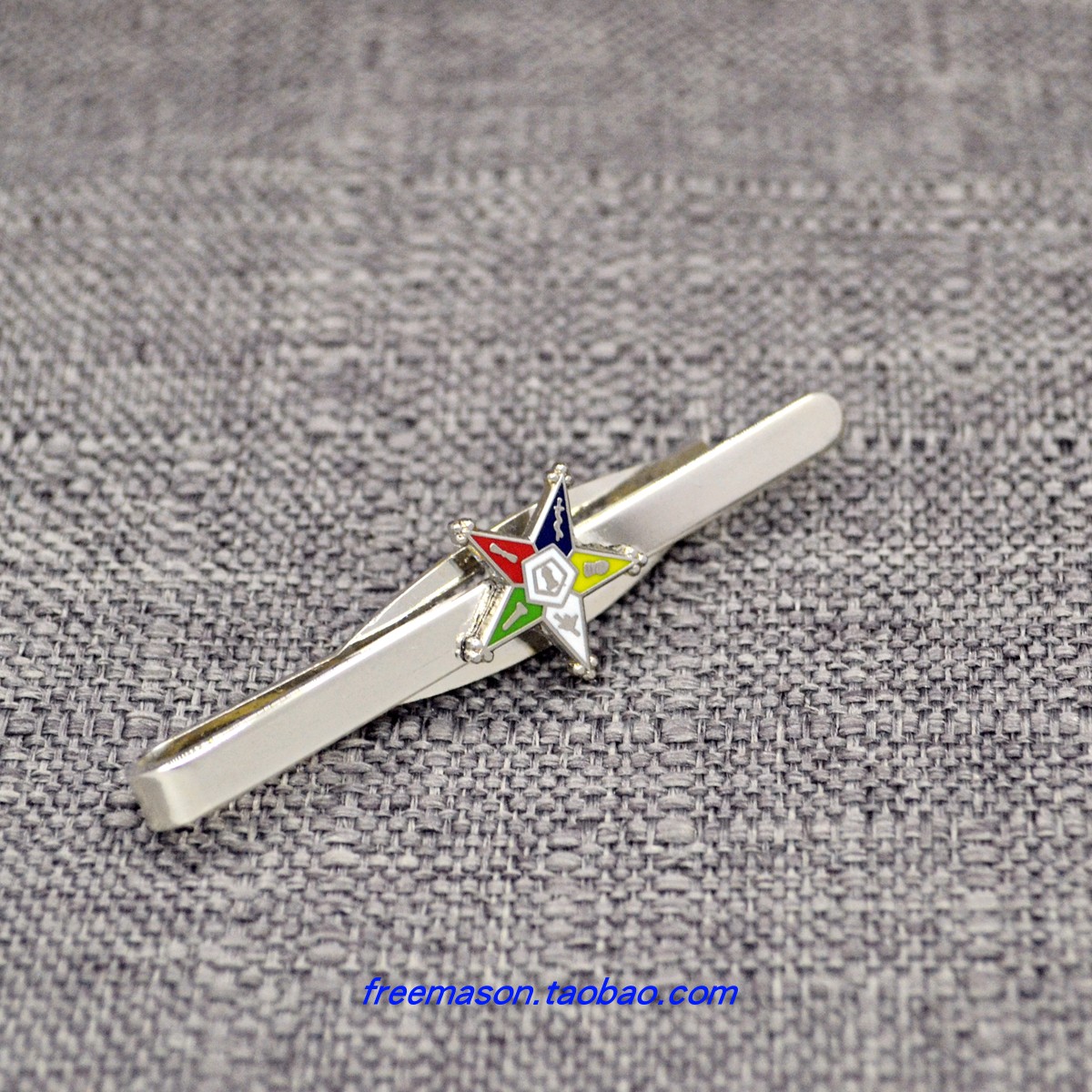 五角星男士正装金色别针呔夹