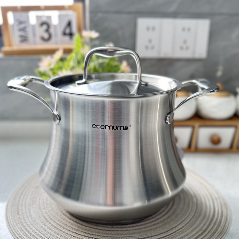 18/10不锈钢汤锅 小蛮腰设计加厚复合底  煮 炖 煲汤卤肉锅大容量