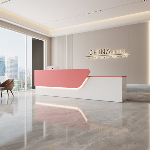 轻奢烤漆环保前台接待台