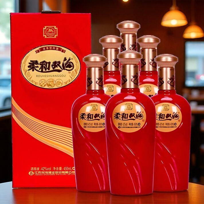 正品双沟红柔和/金奖浓香型白酒图片