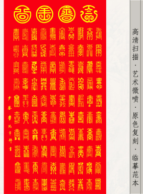 绢布画芯装裱新古典长寿图送老人