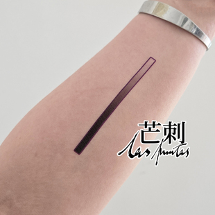 芒刺原创 彩色防水持久虾线纹身贴 文艺彩虹无性恋 高级感 Ace条