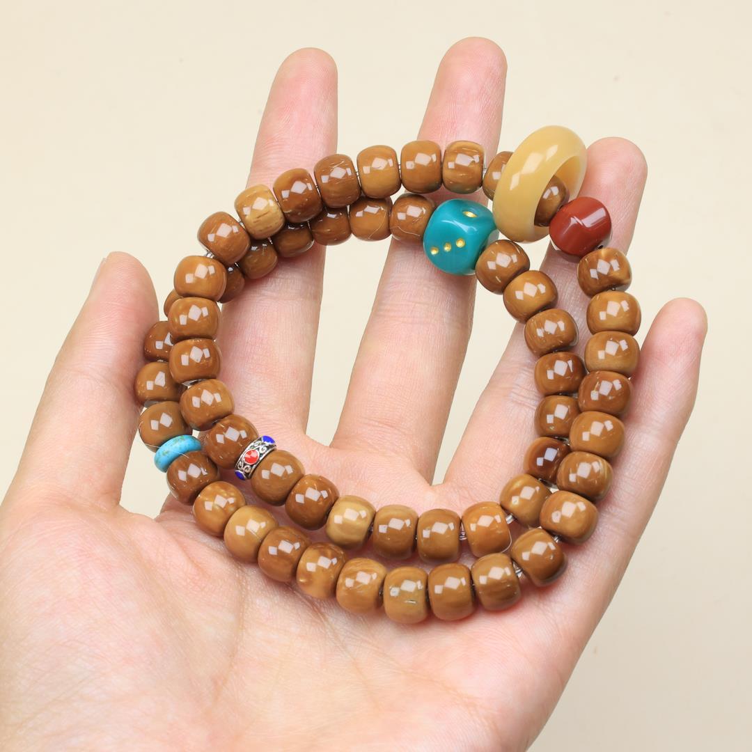 6*9-54颗库克菩提 巴西正区库克 车挂带跑环双圈手串文玩