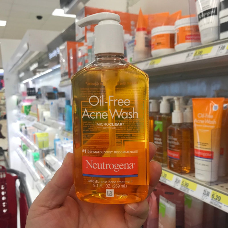 现货 美国Neutrogena露得清2%水杨酸无油祛痘洁面乳洗面奶269毫升