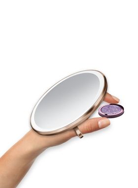 美国新品Simplehuman Sensor 便携版LED口袋化妆镜可充电.