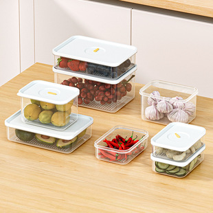 冰箱收纳盒食品级冻肉专用冷冻收纳盒带盖子可计时密封冰箱保鲜盒
